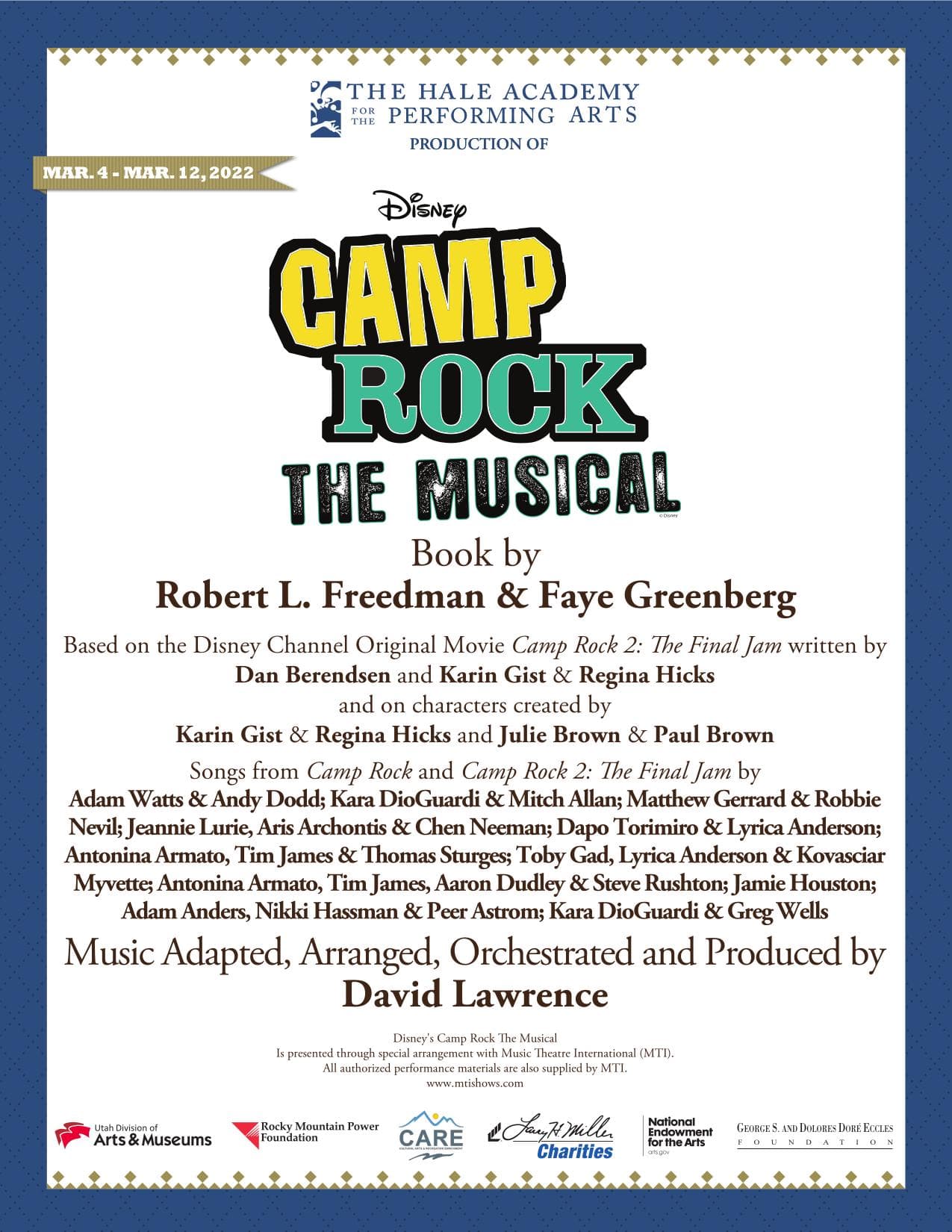 Disney's Camp Rock The Musical artwork