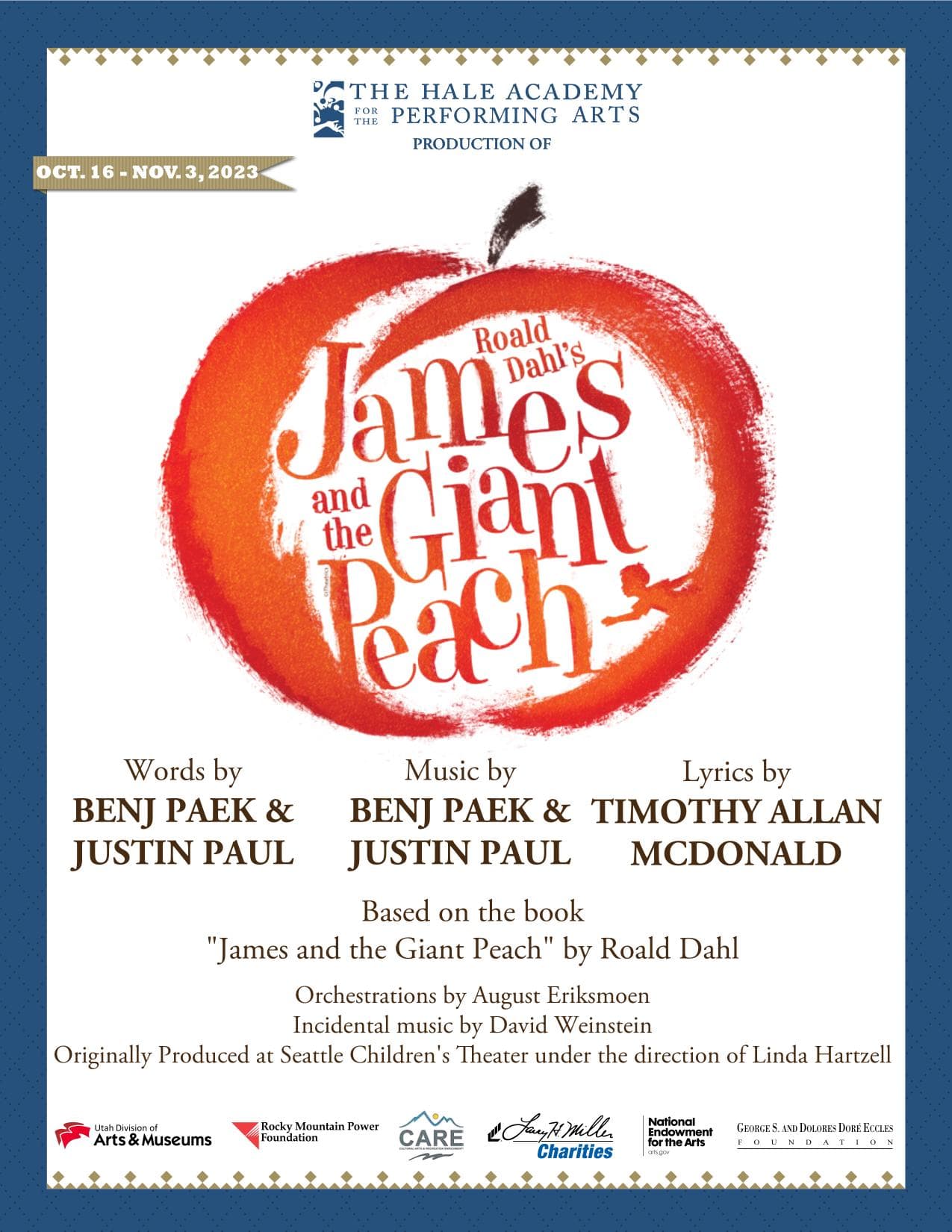 James and the Giant Peach TYA artwork
