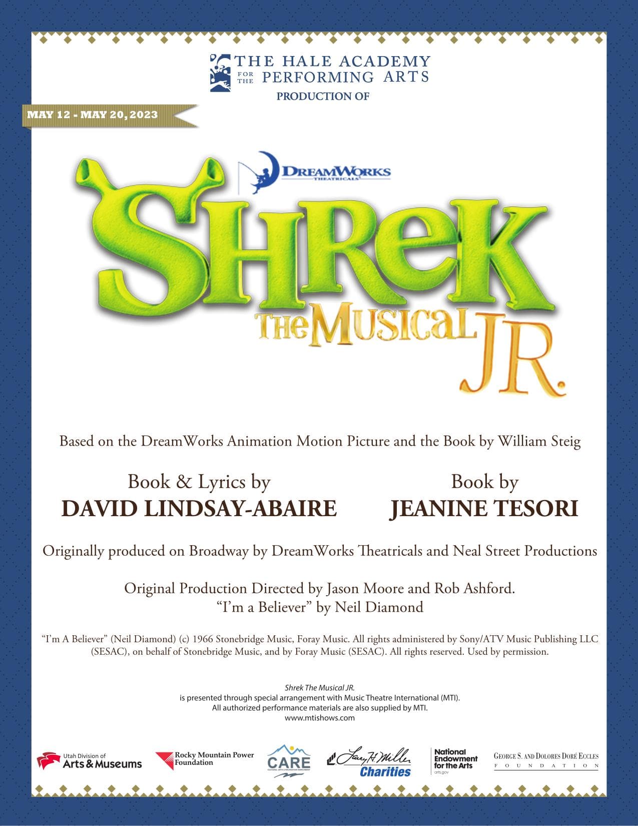 Shrek The Musical JR. artwork